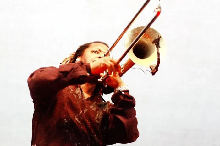 Framed Print : Dennis Rollins, The Hawth Theatre, Crawley, West Sussex, 2006. Artist: Brian O Connor Framed Print : Dennis Rollins, The Hawth Theatre, Crawley, West Sussex, 2006. Artist: Brian O Connor