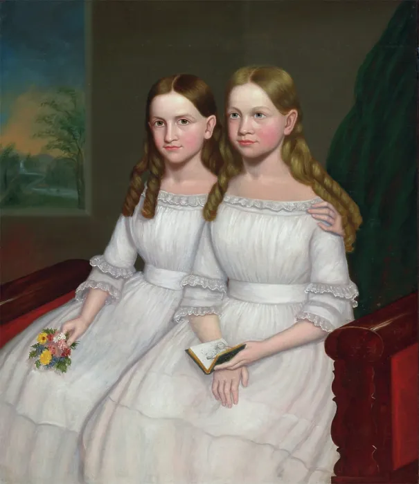 Framed Print : Dennison Sisters, c1845. Creator: Unknown Framed Print : Dennison Sisters, c1845. Creator: Unknown