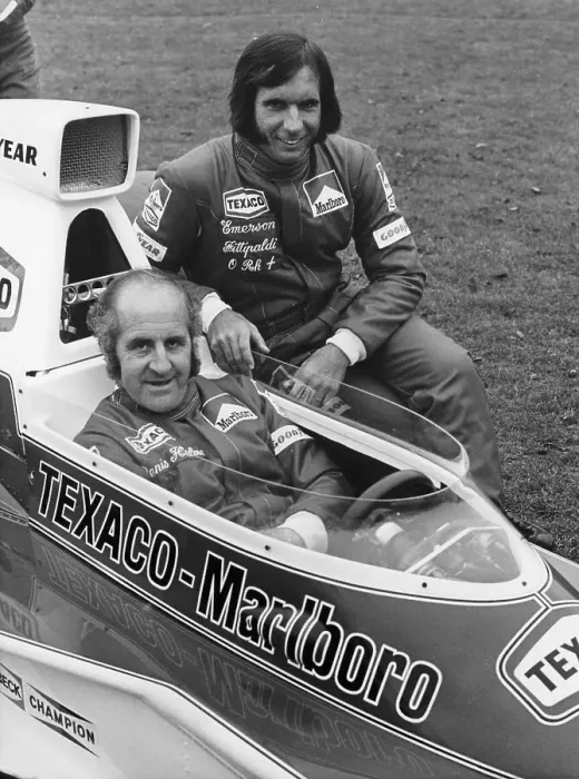 Framed Print : Denny Hulme and Emerson Fittipaldi, 1974