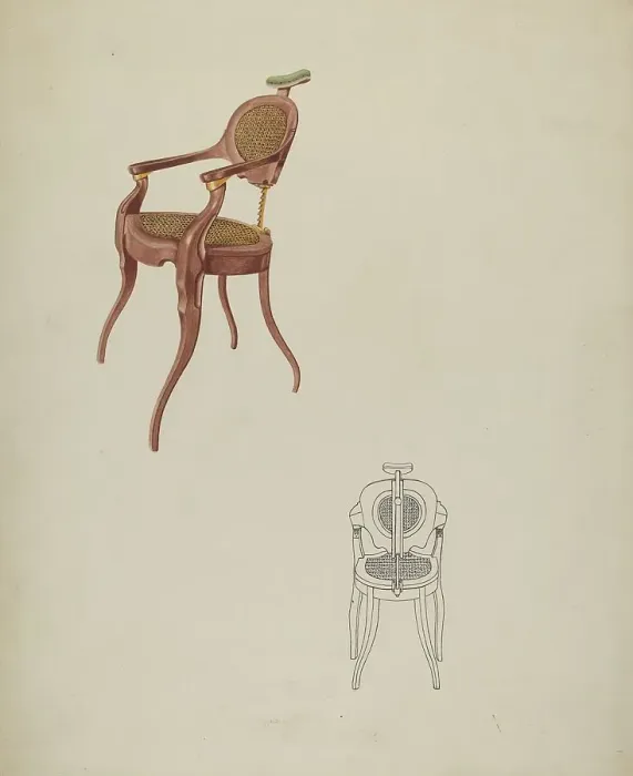 Framed Print : Dental Chair, c. 1937. Creator: Lucien Verbeke Framed Print : Dental Chair, c. 1937. Creator: Lucien Verbeke