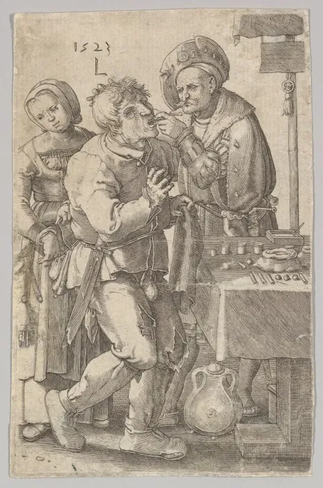 Framed Print : The Dentist (reverse copy). n. d. Creator: Jan Muller Framed Print : The Dentist (reverse copy). n. d. Creator: Jan Muller