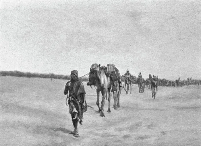 Framed Print : Depart d'une caravane; Afrique du nord, 1914. Creator: Unknown Framed Print : Depart d'une caravane; Afrique du nord, 1914. Creator: Unknown