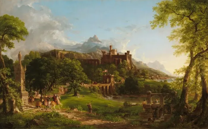 Framed Print : The Departure, 1837. Creator: Thomas Cole Framed Print : The Departure, 1837. Creator: Thomas Cole
