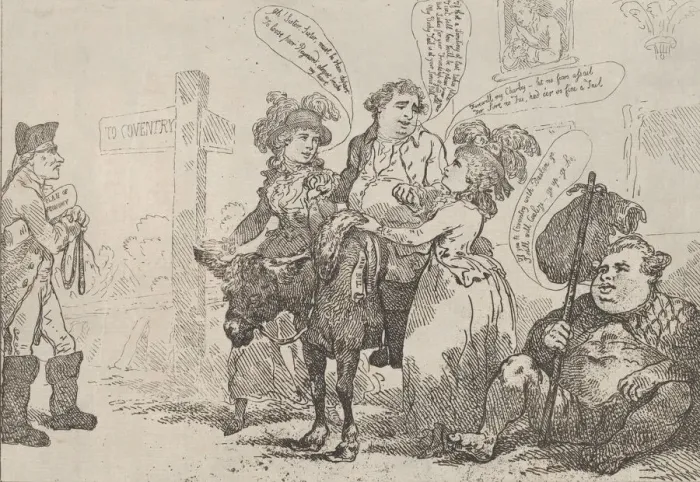 Framed Print : The Departure, April 29, 1784. April 29, 1784. Creator: Thomas Rowlandson Framed Print : The Departure, April 29, 1784. April 29, 1784. Creator: Thomas Rowlandson
