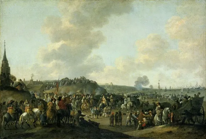 Framed Print : The Departure of Charles II of England from Scheveningen, June 2, 1660, 1660-1683. Creator: Hendrick de Meijer Framed Print : The Departure of Charles II of England from Scheveningen, June 2, 1660, 1660-1683. Creator: Hendrick de Meijer