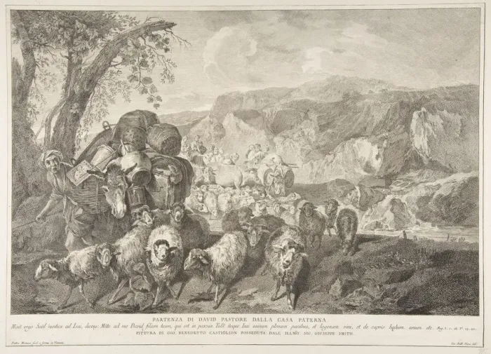 Framed Print : Departure of David the Shepherd from the House of His Father (Partenza di David pastore Framed Print : Departure of David the Shepherd from the House of His Father (Partenza di David pastore