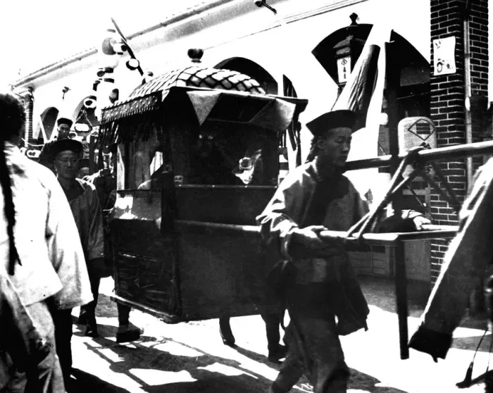 Framed Print : Departure of the Emperor of Japan, Korea, 1900