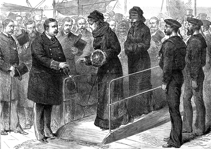 Framed Print : Departure of the Empress Eugenie for Zululand, 1880. Creator: Unknown Framed Print : Departure of the Empress Eugenie for Zululand, 1880. Creator: Unknown