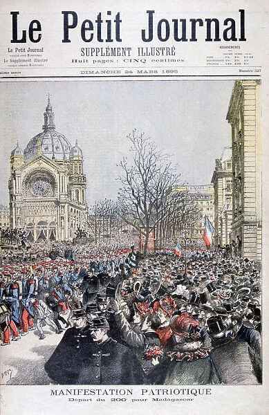 The departure of French troops to Madagascar, Paris, 1895. Artist: Henri Meyer