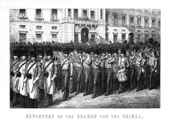 Framed Print : Departure of the Guards for the Crimea, 1854 (1899)
