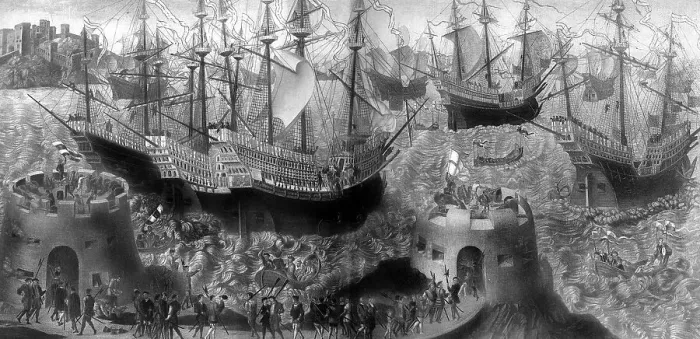 Framed Print : Departure of Henry VIII from Dover, May 1520, (1902) Framed Print : Departure of Henry VIII from Dover, May 1520, (1902)