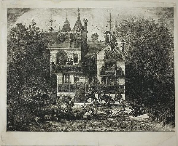 Departure for the Hunt, 1869. Creator: Rodolphe Bresdin