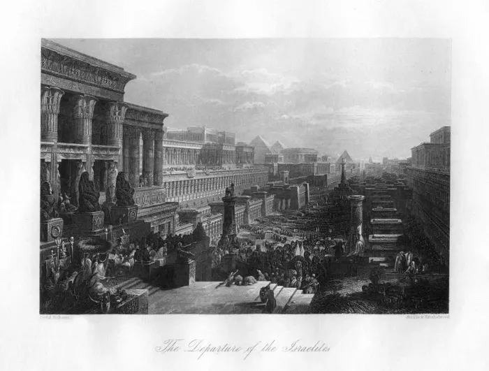 Framed Print : The Departure of the Israelites, 19th century. Artist: R Hinshelwood Framed Print : The Departure of the Israelites, 19th century. Artist: R Hinshelwood