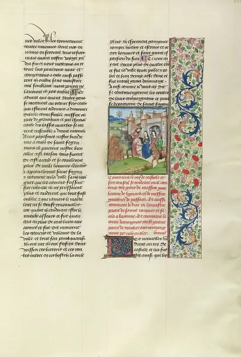 Framed Print : The Departure of John of Gaunt from Santiago de Compostela, c1380s. Creator: Unknown Framed Print : The Departure of John of Gaunt from Santiago de Compostela, c1380s. Creator: Unknown