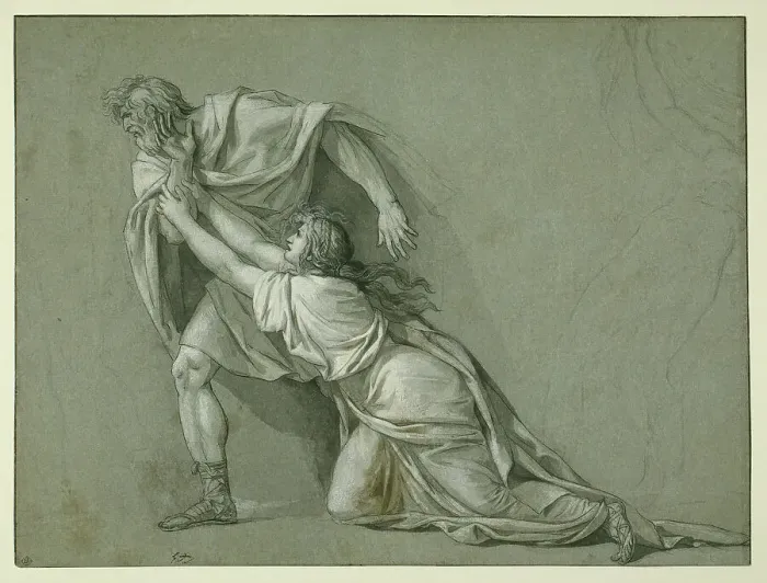 Framed Print : The Departure of Marcus Attilius Regulus for Carthage, 1785 / 86. Creator: Jacques-Louis David Framed Print : The Departure of Marcus Attilius Regulus for Carthage, 1785 / 86. Creator: Jacques-Louis David