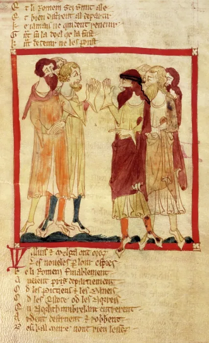 Framed Print : The departure of the Romans, 14th century. Creator: Unknown Framed Print : The departure of the Romans, 14th century. Creator: Unknown