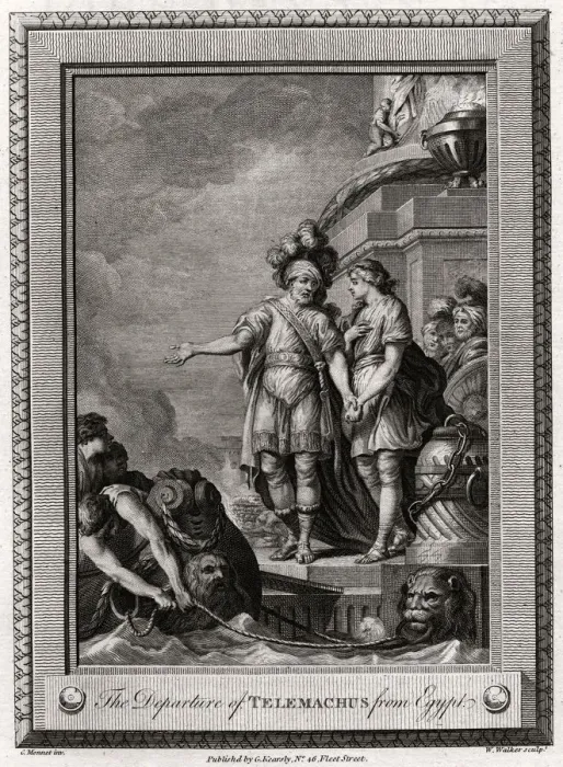 Framed Print : The Departure of Telemachus from Egypt, 1775. Artist: W Walker Framed Print : The Departure of Telemachus from Egypt, 1775. Artist: W Walker