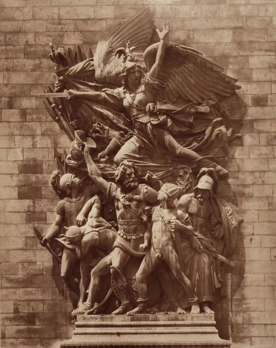 Framed Print : The Departure of the Volunteers of 1792, Arch of Triumph, Paris, by F. Rude, between 1867 and 1870. Creators: Adolphe Braun, Francois Rude Framed Print : The Departure of the Volunteers of 1792, Arch of Triumph, Paris, by F. Rude, between 1867 and 1870. Creators: Adolphe Braun, Francois Rude