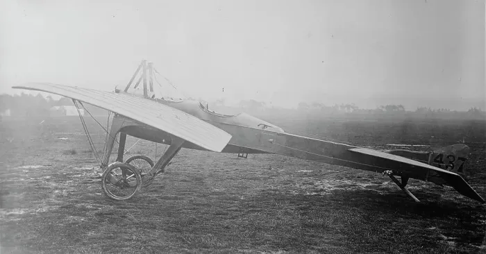 Framed Print : Deperdussin monoplane, 1915. Creator: Bain News Service Framed Print : Deperdussin monoplane, 1915. Creator: Bain News Service