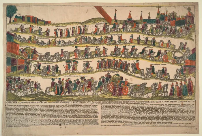 Framed Print : Depiction of the procession to Moscow of the Turkish Ambassador to the Imperial Court Framed Print : Depiction of the procession to Moscow of the Turkish Ambassador to the Imperial Court