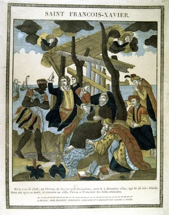 Framed Print : Depiction of St Francis Xavier (1506-1552), missionary who founded Jesuit order, 19th century Framed Print : Depiction of St Francis Xavier (1506-1552), missionary who founded Jesuit order, 19th century