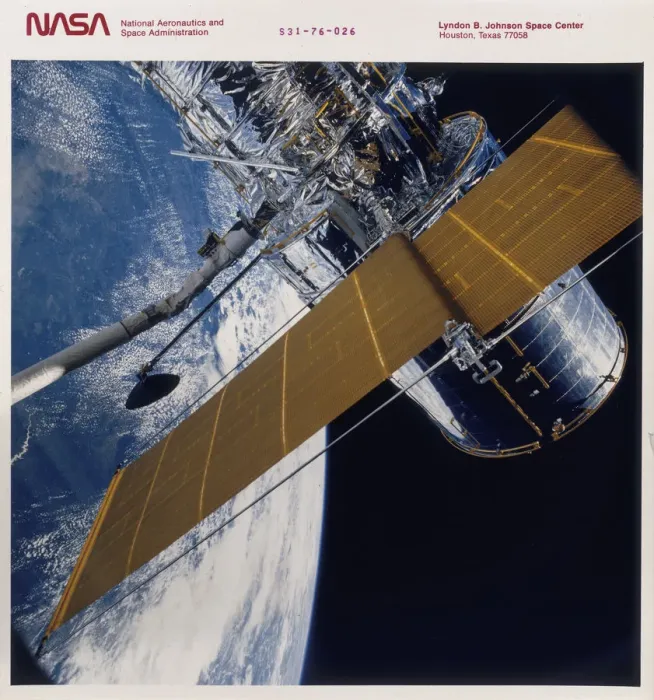 Framed Print : Deployment of the Hubble Space Telescope, 1990 Framed Print : Deployment of the Hubble Space Telescope, 1990
