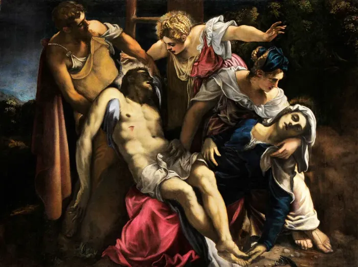 Framed Print : The Deposition, ca 1562. Creator: Tintoretto, Jacopo (1518-1594) Framed Print : The Deposition, ca 1562. Creator: Tintoretto, Jacopo (1518-1594)