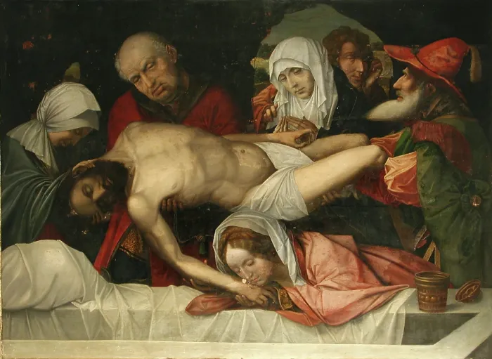 Framed Print : Deposition of Christ, c1525. Creator: Dutch Master Framed Print : Deposition of Christ, c1525. Creator: Dutch Master