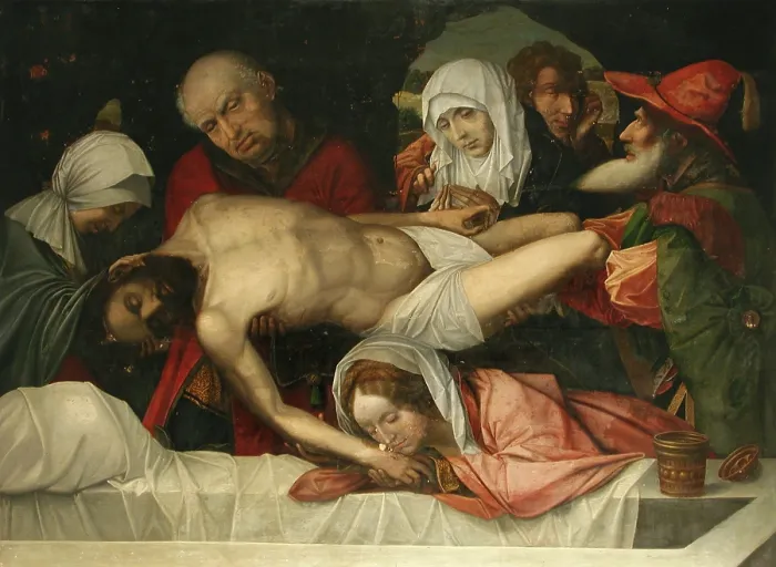 Framed Print : Deposition of Christ, c1525. Creator: Dutch Master Framed Print : Deposition of Christ, c1525. Creator: Dutch Master