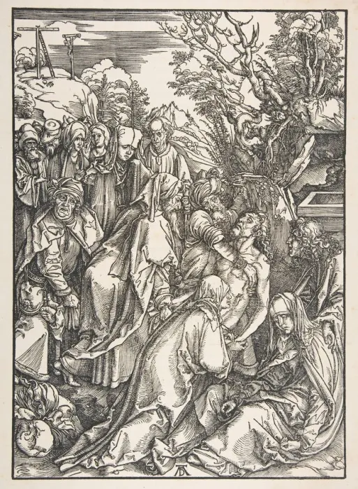 Framed Print : The Deposition of Christ, from The Large Passion. n. d. Creator: Albrecht Durer