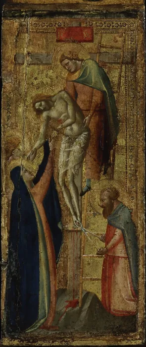 Framed Print : The Deposition from the Cross, c1340. Creator: Gaddi, Taddeo (ca 1290-1366) Framed Print : The Deposition from the Cross, c1340. Creator: Gaddi, Taddeo (ca 1290-1366)