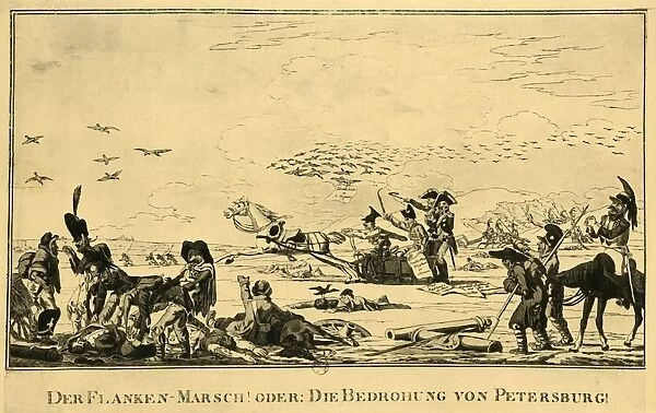 Der Flanken-Marsch! Oder: Die Bedrohung Von Petersburg!, 1813, (1921). Creator: Unknown