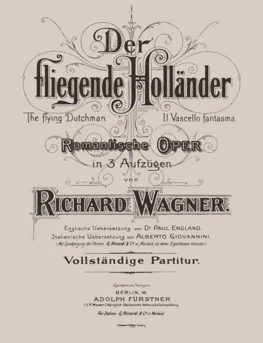 Framed Print : Der fliegende Hollander (The Flying Dutchman), Berlin, Adolph Furstner, ca 1887 Framed Print : Der fliegende Hollander (The Flying Dutchman), Berlin, Adolph Furstner, ca 1887
