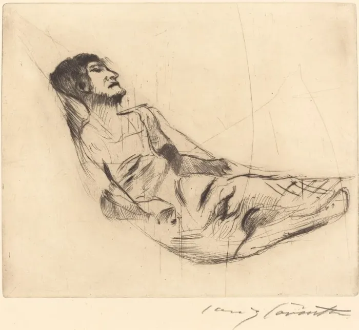 Framed Print : In der hangematte II (In the Hammock II), 1920. Creator: Lovis Corinth Framed Print : In der hangematte II (In the Hammock II), 1920. Creator: Lovis Corinth