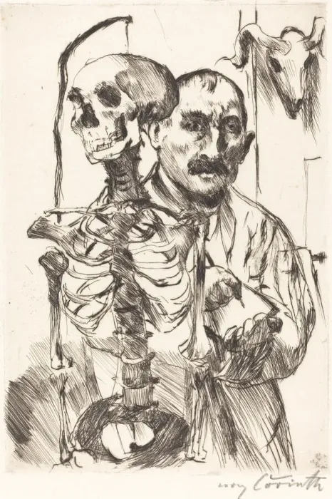 Framed Print : Der Künstler und der Tod II (The Artist and Death II), 1916. Creator: Lovis Corinth Framed Print : Der Künstler und der Tod II (The Artist and Death II), 1916. Creator: Lovis Corinth