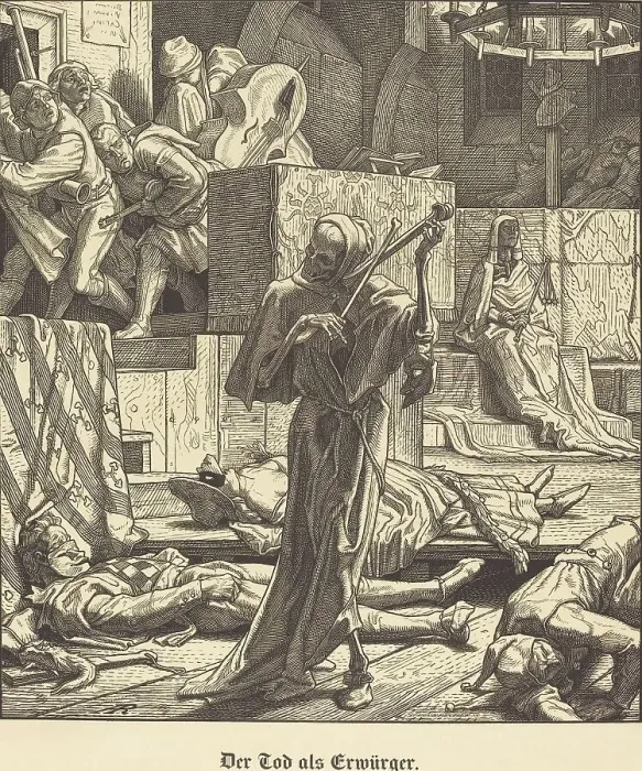 Framed Print : Der Tod als Erwürger (Death as Strangler), 1851. Creator: Alfred Rethel Framed Print : Der Tod als Erwürger (Death as Strangler), 1851. Creator: Alfred Rethel