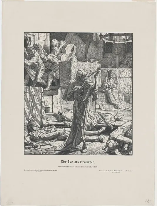 Framed Print : Der Tod als Freund (Death as a Friend), 1831. Creator: Alfred Rethel Framed Print : Der Tod als Freund (Death as a Friend), 1831. Creator: Alfred Rethel