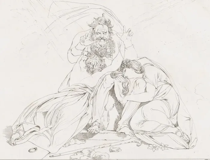 Framed Print : Der Tod des Oedipus (The Death of Oedipus), 1806. Creator: Franz Hegi Framed Print : Der Tod des Oedipus (The Death of Oedipus), 1806. Creator: Franz Hegi