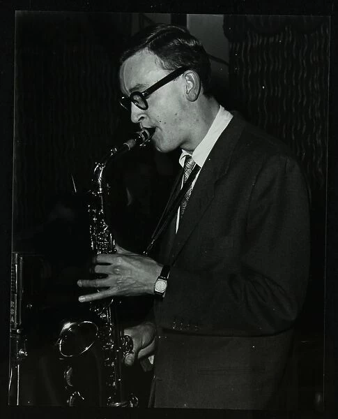 Derek Humble playing alto saxophone at the Civic Restaurant, College Green, Bristol, 1955