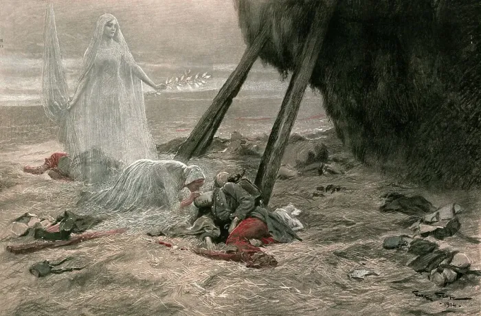 Framed Print : Derniere Vision, 1914. Creator: Georges Bertin Scott Framed Print : Derniere Vision, 1914. Creator: Georges Bertin Scott