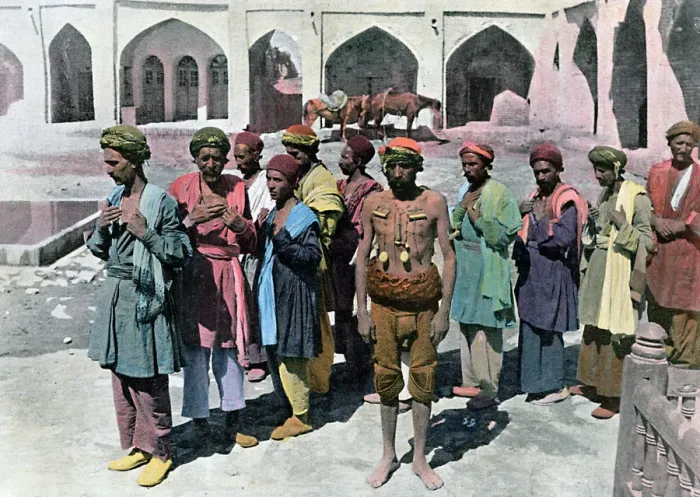 Framed Print : Dervishes and martyrs, Tehran, c1890. Artist: Gillot Framed Print : Dervishes and martyrs, Tehran, c1890. Artist: Gillot