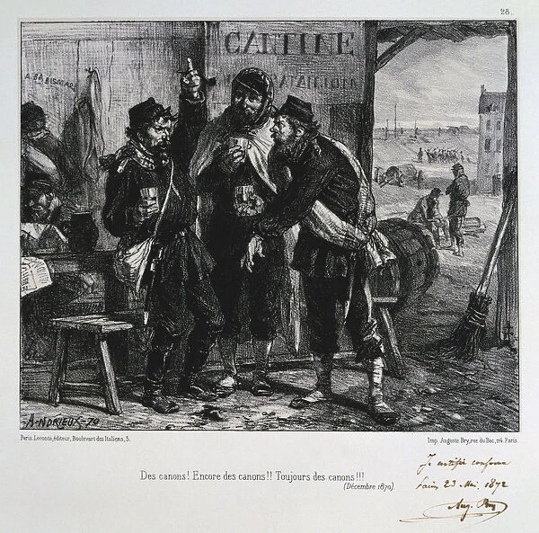 Des canons! Encore des canons!! Toujours des canons!!! Siege of Paris, December 1870 (1872). Artist: Auguste Bry