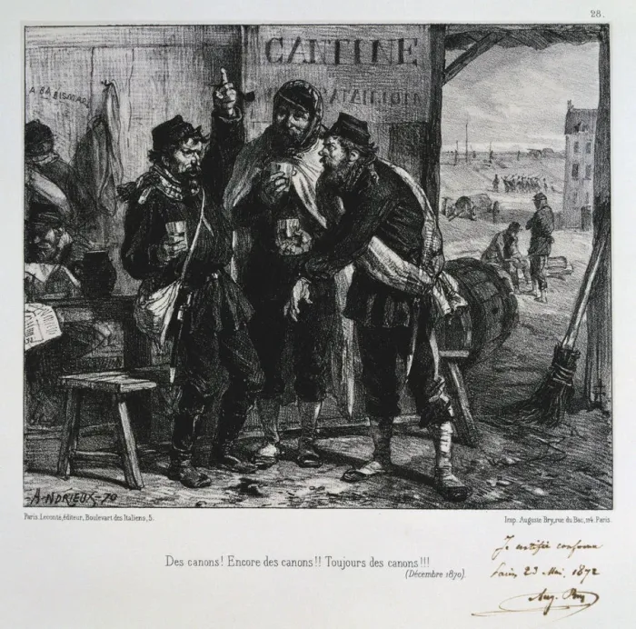Framed Print : Des canons! Encore des canons!! Toujours des canons!!! Siege of Paris, December 1870 (1872). Artist: Auguste Bry Framed Print : Des canons! Encore des canons!! Toujours des canons!!! Siege of Paris, December 1870 (1872). Artist: Auguste Bry