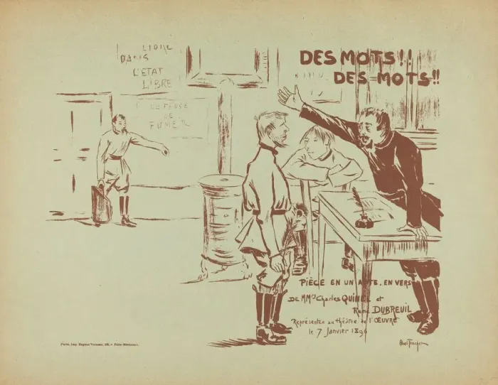 Framed Print : Des Mots! Des Mots!, 1896. Creator: Louis Abel-Truchet Framed Print : Des Mots! Des Mots!, 1896. Creator: Louis Abel-Truchet