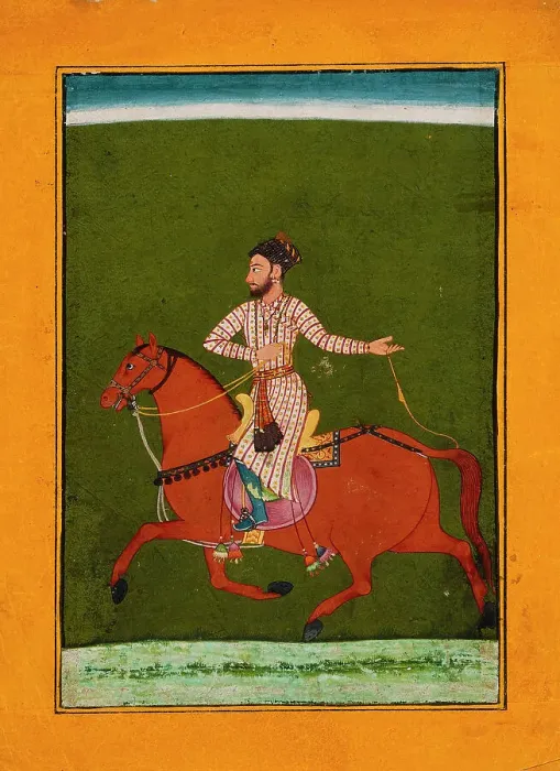 Framed Print : Desakh Raga, Folio from a Ragamala (Garland of Melodies), between c1685 and c1690. Creator: Unknown Framed Print : Desakh Raga, Folio from a Ragamala (Garland of Melodies), between c1685 and c1690. Creator: Unknown