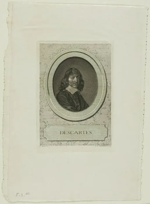 Framed Print : Descartes, n.d. Creator: Jean-Baptiste de Grateloup Framed Print : Descartes, n.d. Creator: Jean-Baptiste de Grateloup