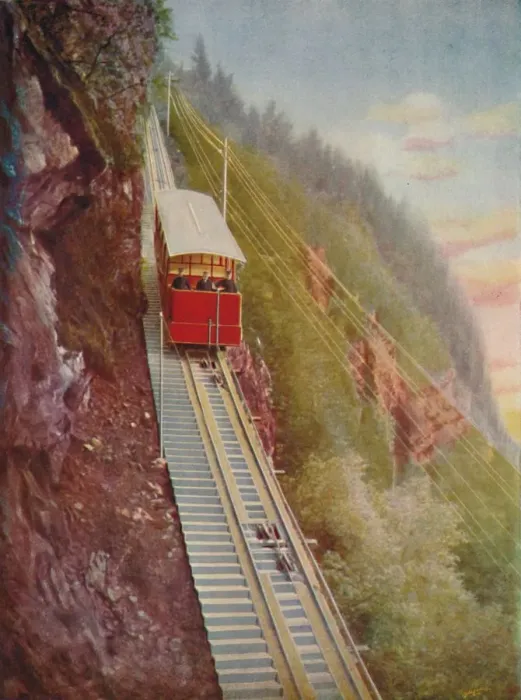 Framed Print : Descending the Stanserhorn - A Swiss Mountain Railway, 1926 Framed Print : Descending the Stanserhorn - A Swiss Mountain Railway, 1926
