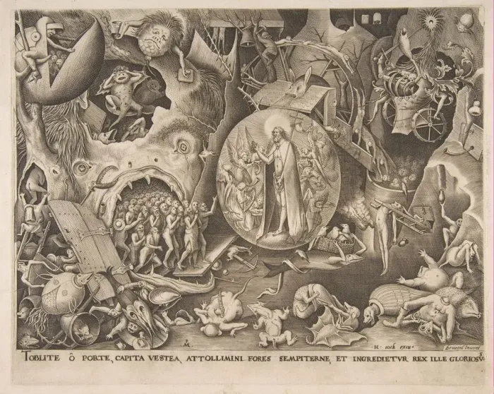 Framed Print : The Descent of Christ Into Limbo, 1551. Creator: Pieter van der Heyden Framed Print : The Descent of Christ Into Limbo, 1551. Creator: Pieter van der Heyden