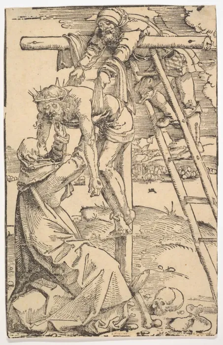 Framed Print : Descent from the Cross, 1505. Creator: Hans Baldung Framed Print : Descent from the Cross, 1505. Creator: Hans Baldung
