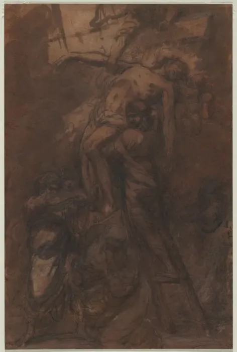 Framed Print : Descent from the Cross, 1600s. Creator: Anonymous Framed Print : Descent from the Cross, 1600s. Creator: Anonymous